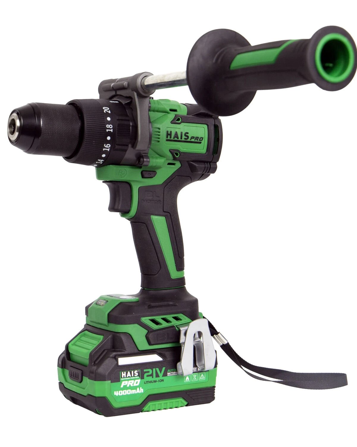 HAISPRO Profesyonel Darbeli Matkap 21 V 4.0 Ah Çift Akülü