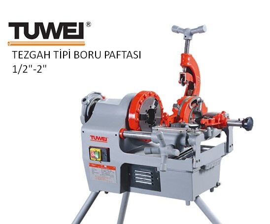 TWT-1T50B Tezgah tipi boru paftası Manuel Kafa 1/2''-2''