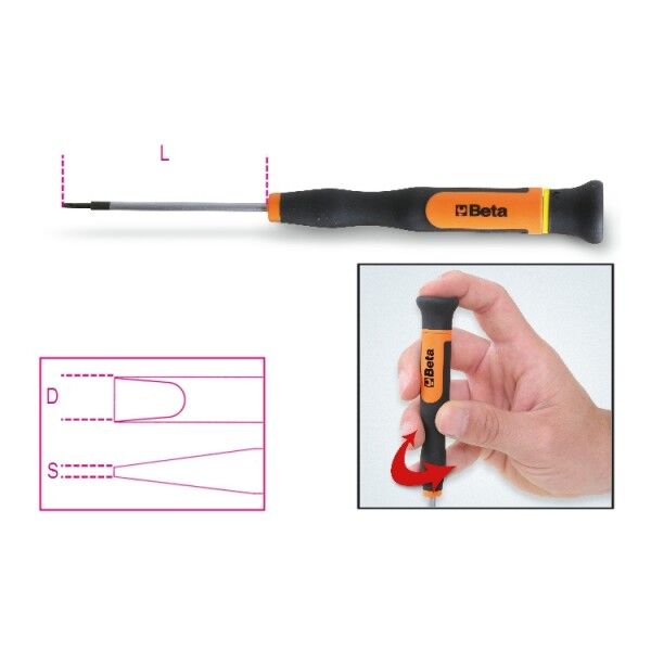 Düz Mikro Tornavida 1257LP 3