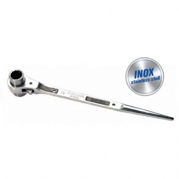 INOX Kazıklı Lokma Cırcır Anahtar 17X19