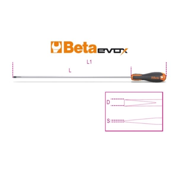 Uzun Düz Tornavida 1204EL 1x5x400