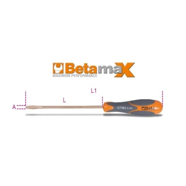 Kıvılcım Çıkarmaz Düz Tornavida 1270BA 3X75